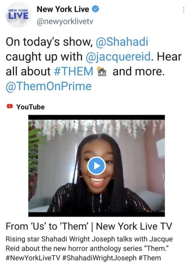 New York LIVE (Shahadi’s interview with Jacque Reid)